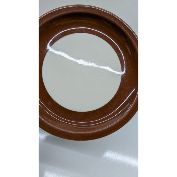 Syracuse China 12-C Dinner Plate 10.25" Brown Cream USA Vintage Restaurant Ware - Picture 2 of 6